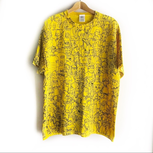 Other - The Simpsons All-Over Character Print T-Shirt Tee